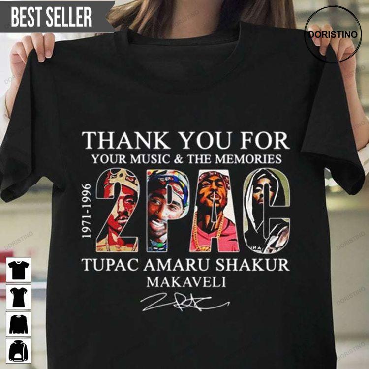 2pac 1971-1996 Tupac Amura Shakur Makaveli Doristino Limited Edition T-shirts