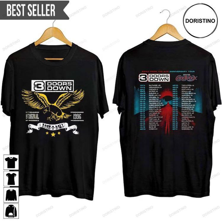 3 Doors Down Announce Away From The Sun Anniversary Tour 2023 Short-sleeve Doristino Awesome Shirts