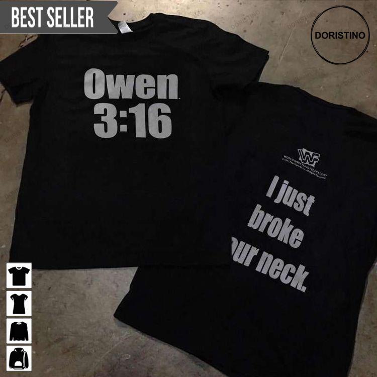 316 Owen Hart 1997 Wrestler Doristino Limited Edition T-shirts