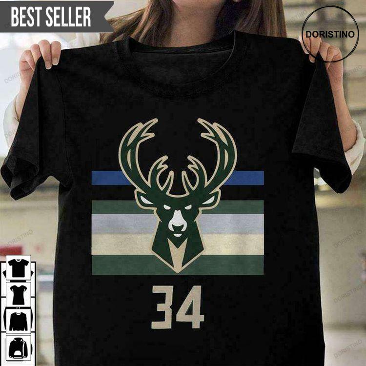 34 Giannis Antetokounmpo Milwaukee Bucks Unisex Doristino Awesome Shirts