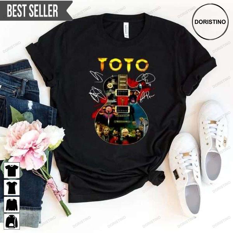45 Years Of Toto 1977-2022 Signatures Doristino Awesome Shirts