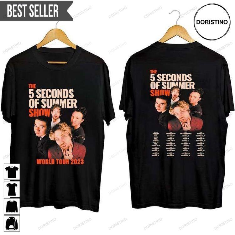 5 Seconds Of Summer Band World Tour 2023-2024 Concert Doristino Limited Edition T-shirts