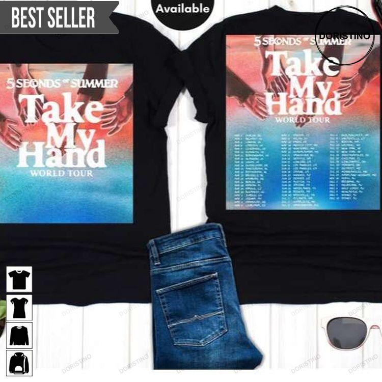 5 Seconds Of Summer Take My Hand World Tour 2022 Ver 2 Doristino Limited Edition T-shirts