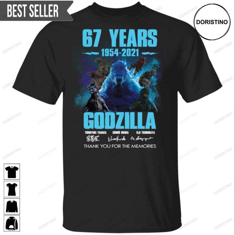 67 Years 1954-2021 Godzilla Thank You For The Memories Unisex Doristino Trending Style