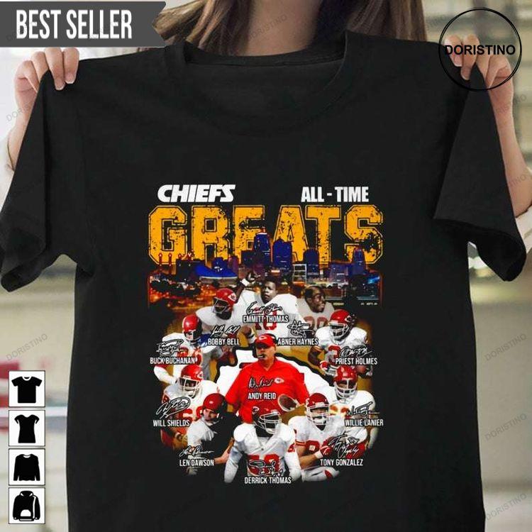 Kansas City Chiefs All Time Greats Legends Signatures Doristino Limited Edition T-shirts