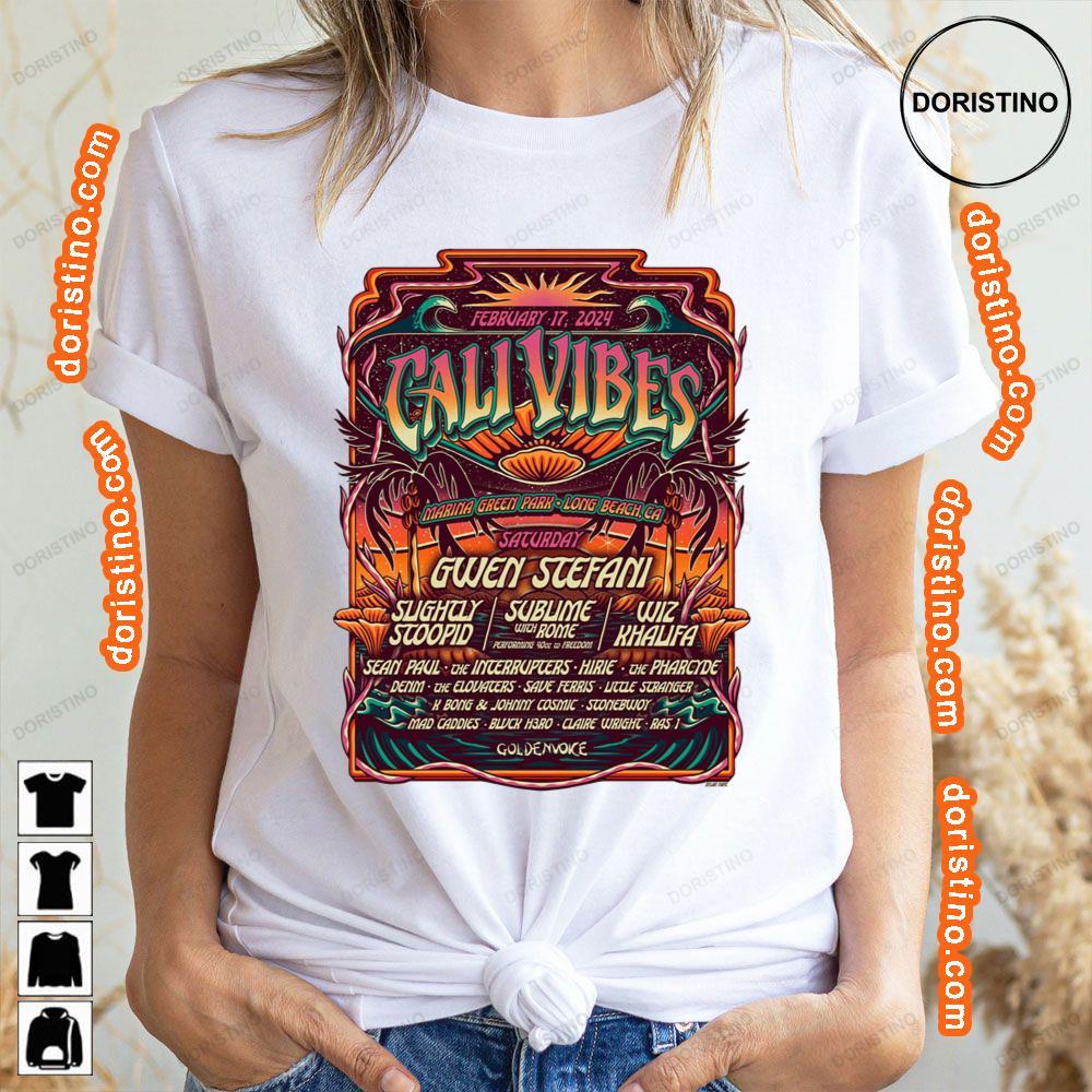 Art 17 Feb 2024 Cali Vibes Fest Tshirt