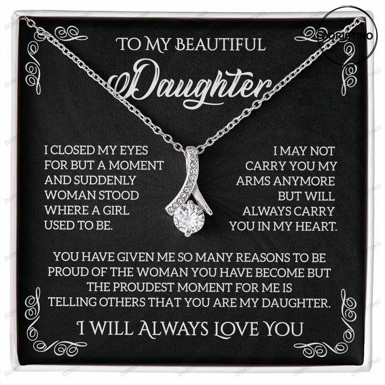 To My Beautiful Daughter Alluring Beauty Necklace Gift From Dad Mom 14k Sentimental Gift Doristino Trending Necklace