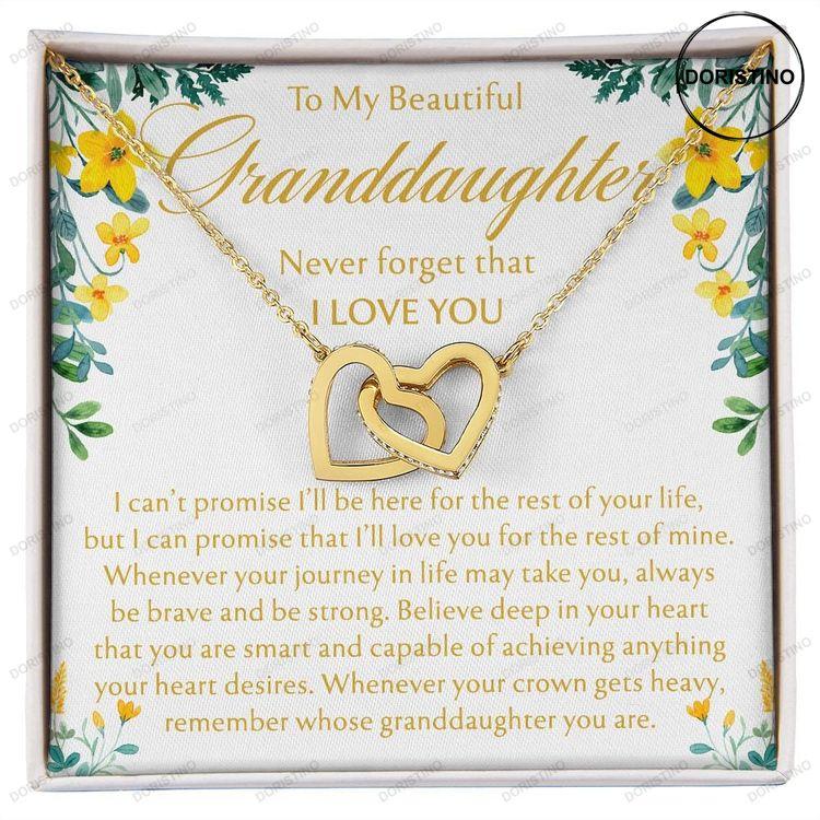 To My Beautiful Granddaughter Granddaughter Gift Birthday Gift For Granddaughter Granddaughter Jewelry Doristino Limited Edition Necklace