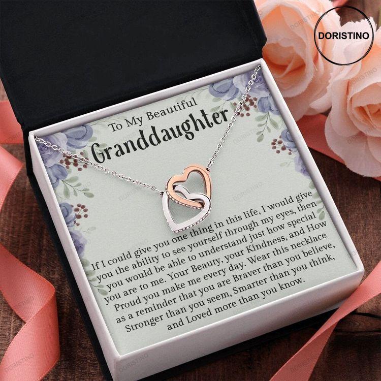 To My Beautiful Granddaughter Granddaughter Gift From Grandma Grandpa Granddaughter Jewelry Doristino Limited Edition Necklace