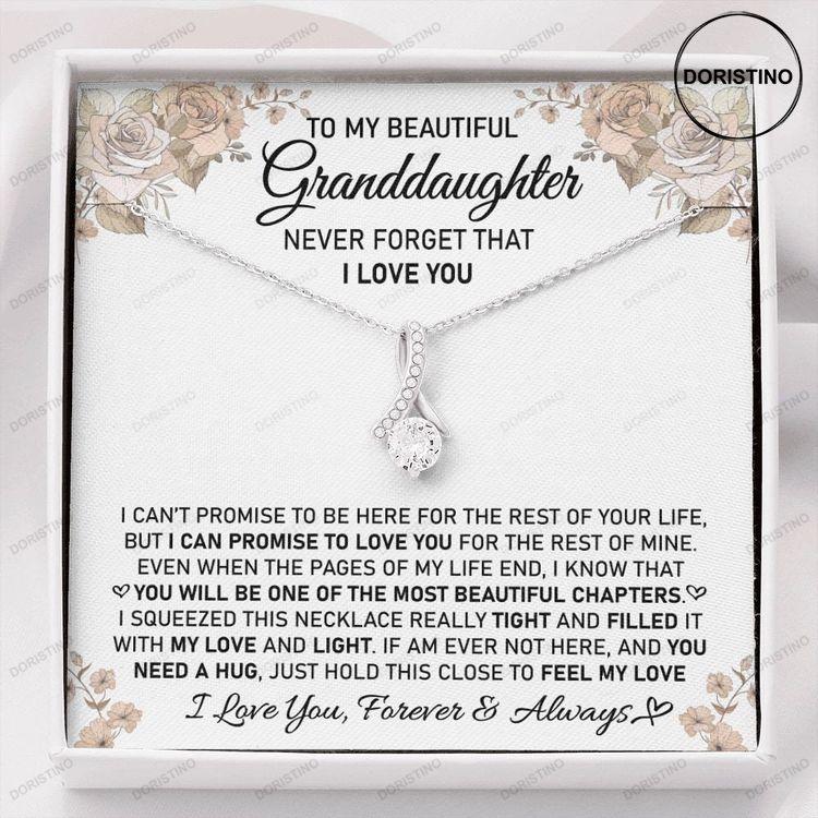 To My Beautiful Granddaughter Granddaughter Gift Granddaughter Necklace Alluring Beautiful Necklace 14k Sentimental Gift Doristino Awesome Necklace