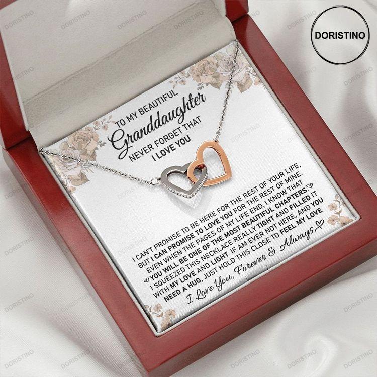 To My Beautiful Granddaughter Granddaughter Gift Granddaughter Necklace Interlocking Hearts Necklace Doristino Trending Necklace