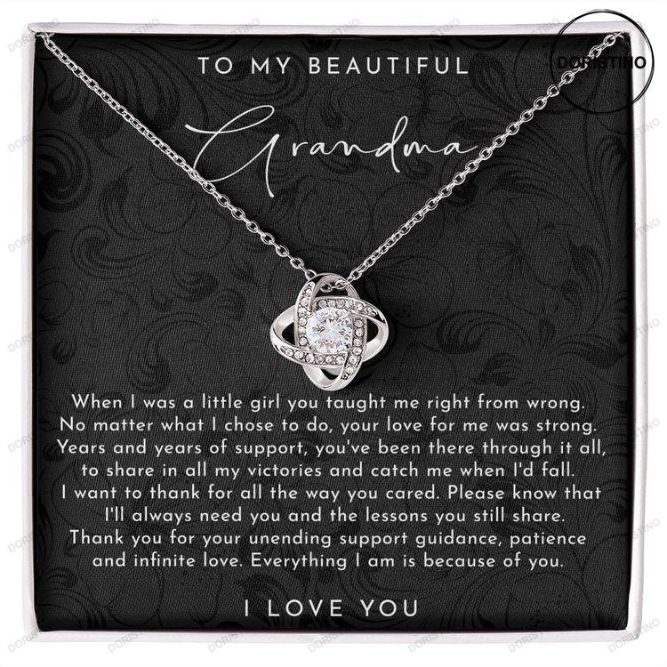 To My Beautiful Grandma Necklace Grandma Gift From Granddaughter Gift From Grandson Jewelry For Grandma Mother's Day Gift Doristino Awesome Necklace