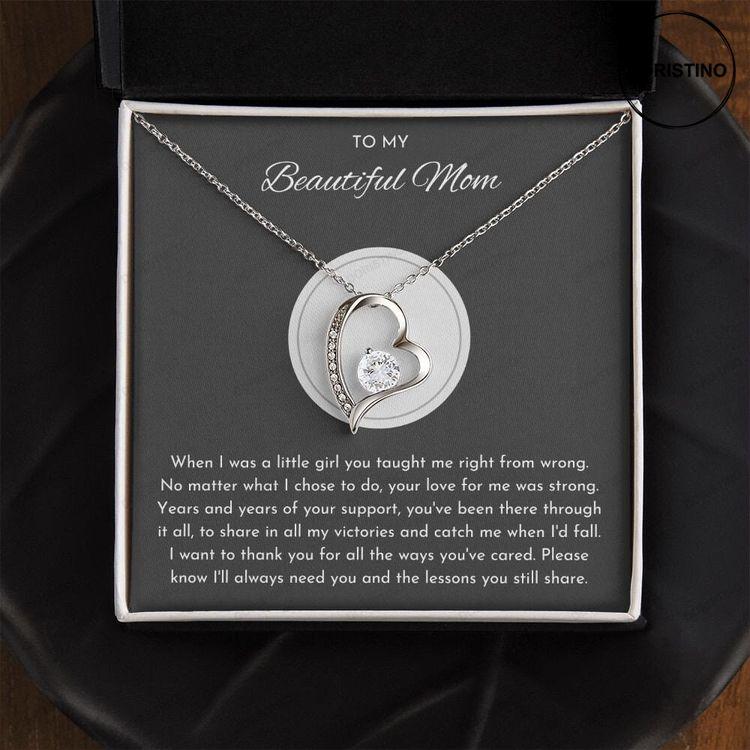 To My Beautiful Mom Necklace Mothers Day Gift Mothers Day Necklace Gift For Mom Mom Necklace Gift From Daughter Mother Daughter Gift Doristino Limited Edition Necklace
