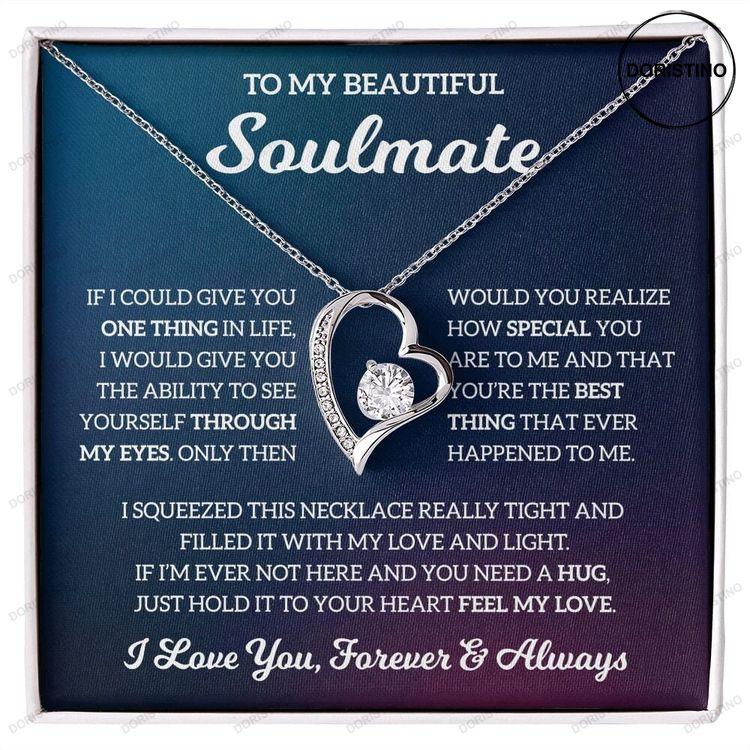 To My Beautiful Soulmate Forever Love Necklace Gift For Wife Girlfriend Anniversary Gift Valentine Gift Doristino Trending Necklace