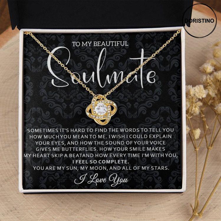 To My Beautiful Soulmate Necklace Gift For Wife Girlfriend Anniversary Gifts Birthday Gifts Valentines Day Gifts Christmas Gifts Doristino Limited Edition Necklace