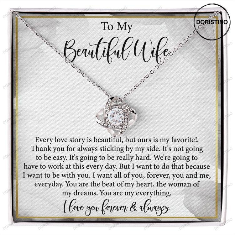 To My Beautiful Wife Soulmate Necklace Gift Box Meaningful Gift Melt Her Heart For Wife Holiday Personalised Jewellery Gift Doristino Awesome Necklace