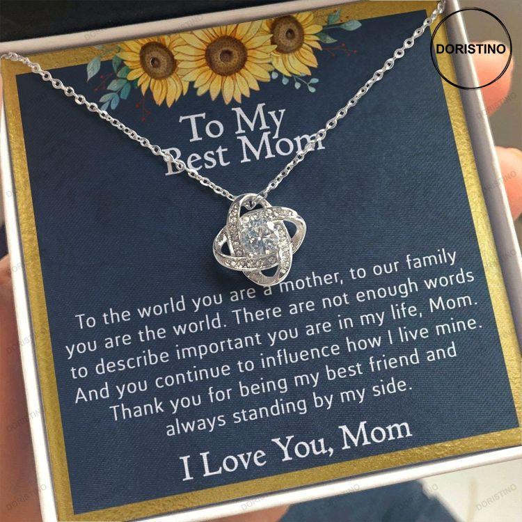 To My Best Mom Mom Gift From Son Daughter Mom Jewelry Doristino Awesome Necklace