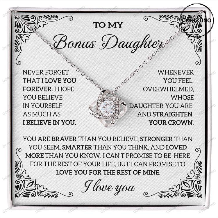 To My Bonus Daughter Bonus Daughter Gift From Bonus Mom Sentimental Gift Stepdaughter Graduation Gift Card Stepchild Gifts Doristino Awesome Necklace
