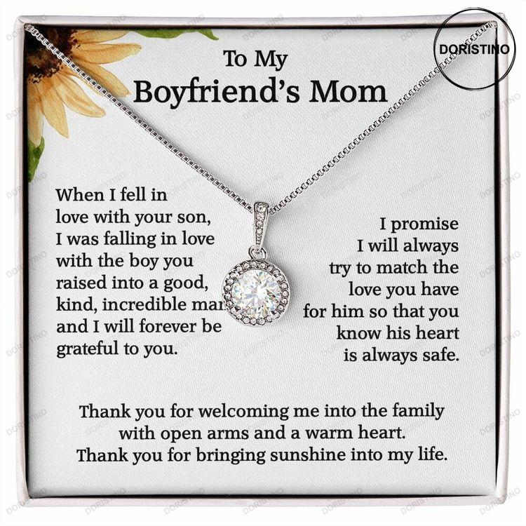 To My Boyfriend's Mom Boyfriend's Mom Gift Boyfriend's Mom Necklace Eternal Love Necklace Doristino Trending Necklace