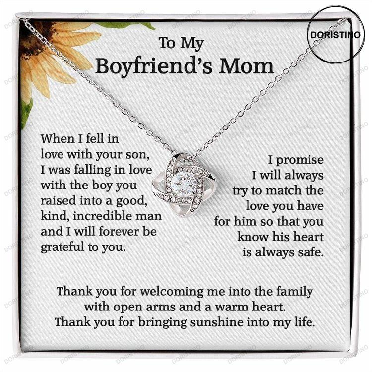 To My Boyfriend's Mom Gift For Boyfriend's Mom Boyfriend's Mom Necklace Love Knot Necklace Doristino Awesome Necklace