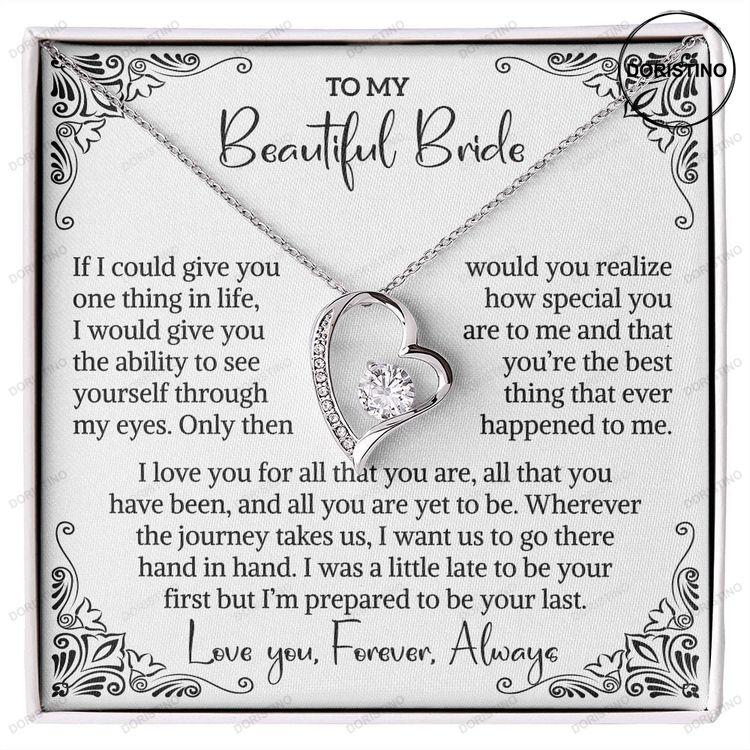 To My Bride Gift From Groom Wedding Day Gift For Bride Doristino Limited Edition Necklace