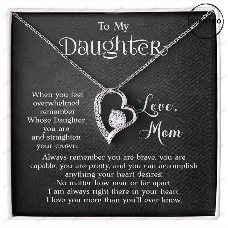 To My Daughter Daughter Gift Daughter Necklace Forever Love Necklace Gift From Mom Gift For Her Doristino Limited Edition Necklace