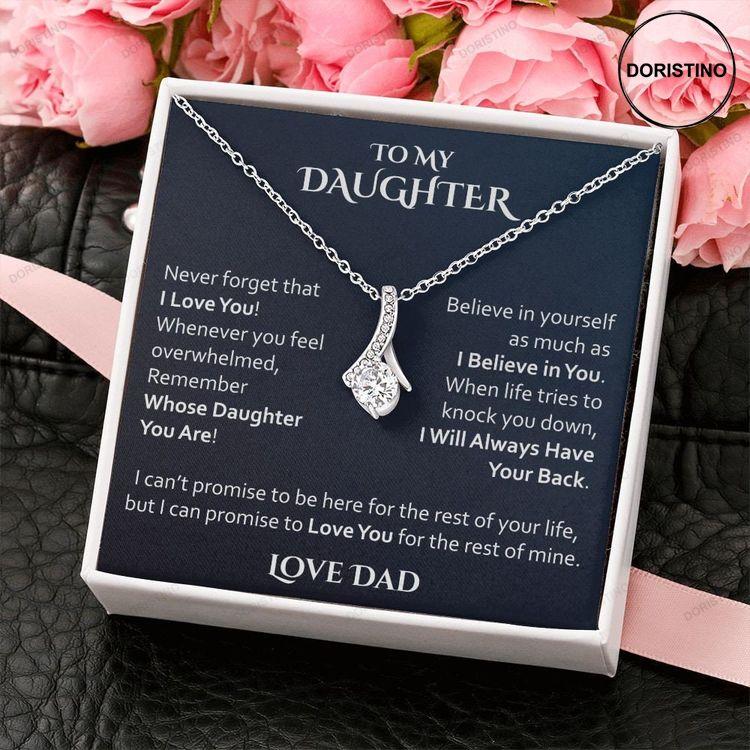 To My Daughter Daughter Gift Gift From Dad Daughter Necklace Alluring Love Neckalce Doristino Trending Necklace