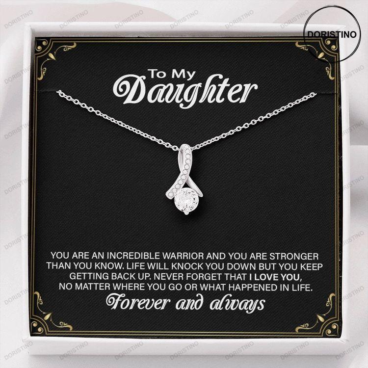 To My Daughter Gift From Mom And Dad Love Knot Necklace Gift Doristino Awesome Necklace