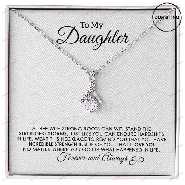 To My Daughter Gift From Parent Christmas Gift Tree With Incredible Strength Necklace Jewelry Gift In 14kt Gold Filled Silver Rose Doristino Trending Necklace
