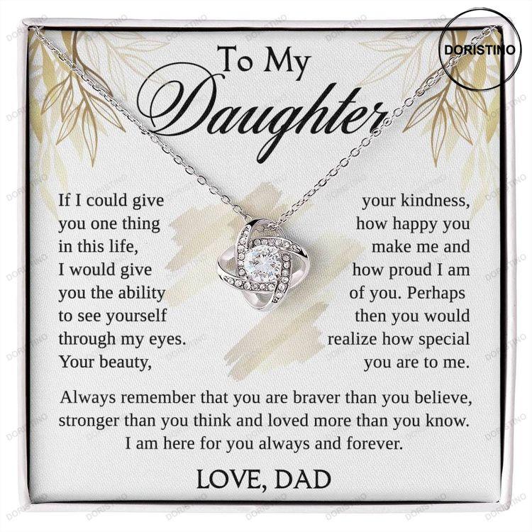 To My Daughter Love Dad Necklace With Message Card Doristino Awesome Necklace