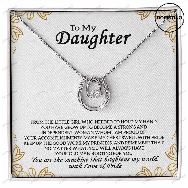 To My Daughter Meaningful Gift White Gold Necklace Gift For Girl's Women Christmas Gift For Daughter Doristino Awesome Necklace