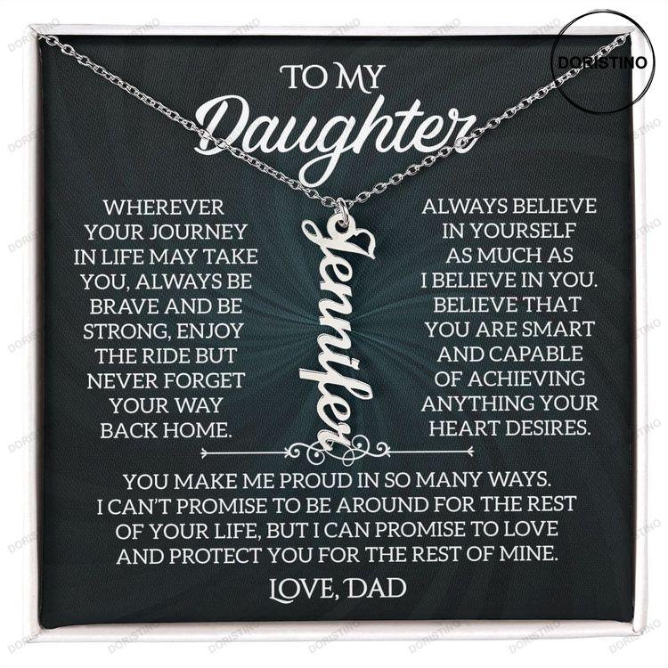 To My Daughter Name Gift Necklace For Her Her Name Necklace Gift Doristino Awesome Necklace