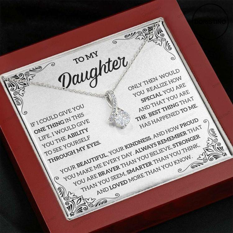 To My Daughter Necklace Alluring Beautiful Necklace Daughter Jewelry Doristino Awesome Necklace