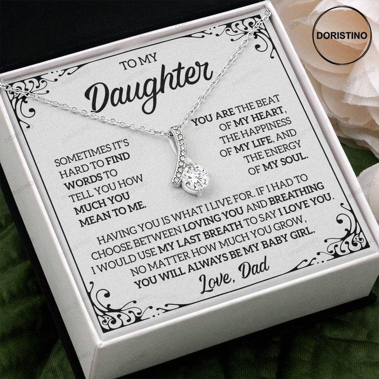 To My Daughter Necklace Alluring Beautiful Necklace Gift From Dad To Daughter Daughter Gift Doristino Awesome Necklace