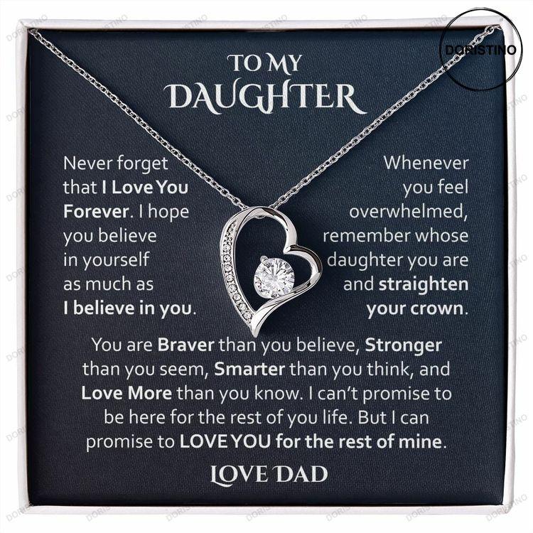 To My Daughter Necklace Forever Love Necklace Daughter Gift Gift From Dad Gift For Her Birthday Gift Doristino Limited Edition Necklace