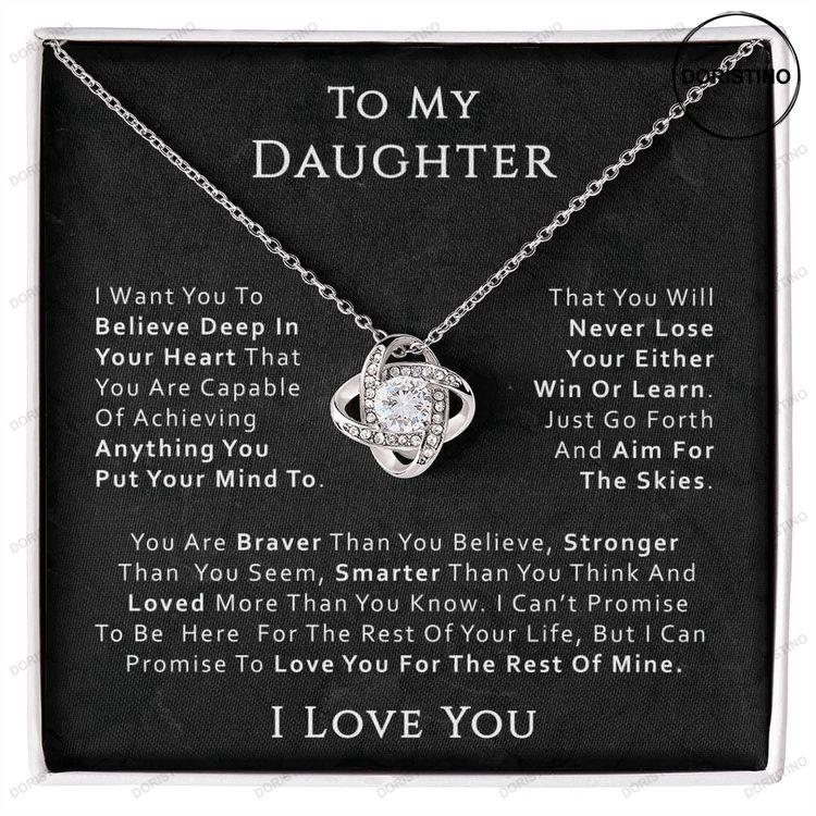 To My Daughter Necklace Gift For Daughter With Message Card Doristino Awesome Necklace