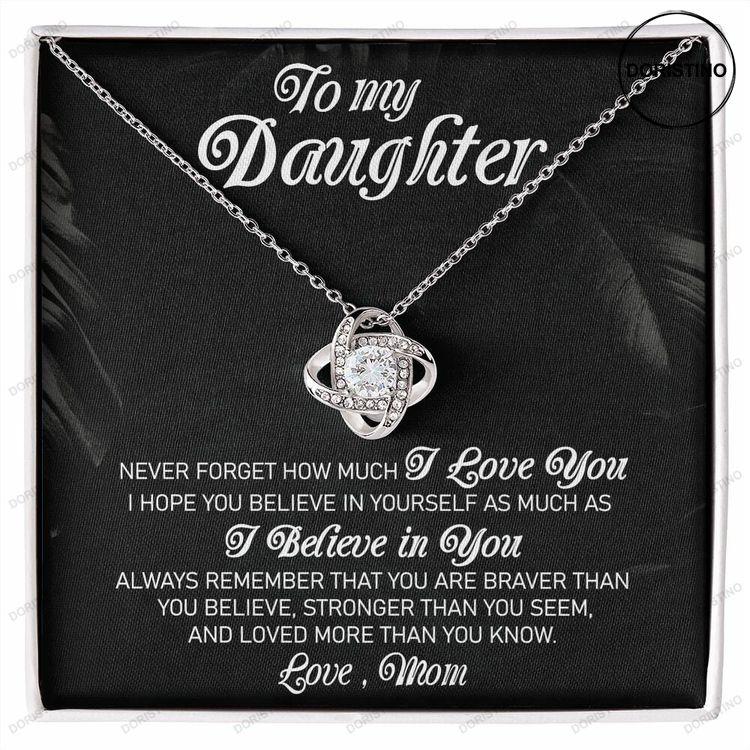 To My Daughter Necklace Love Knot Necklace Gift From Mom To Daughter Doristino Awesome Necklace
