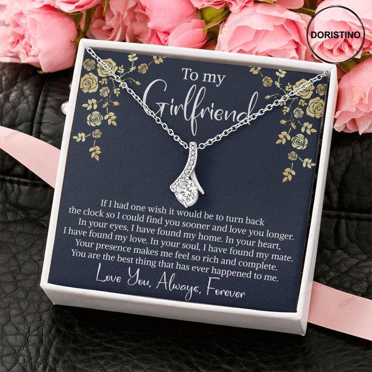 To My Girlfriend Alluring Beauty Necklace With Love Message Surprise Her Doristino Trending Necklace