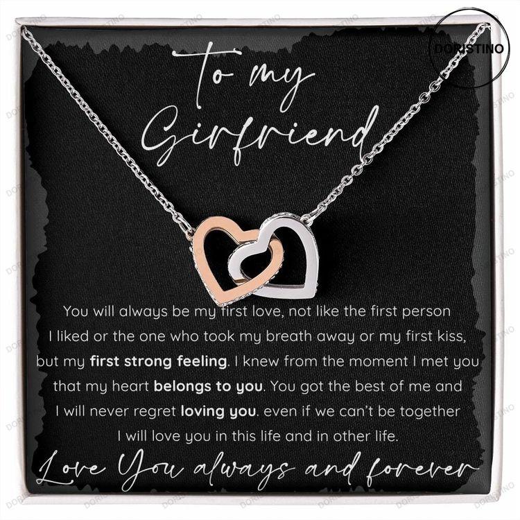 To My Girlfriend Gift Interlocking Necklace Doristino Limited Edition Necklace