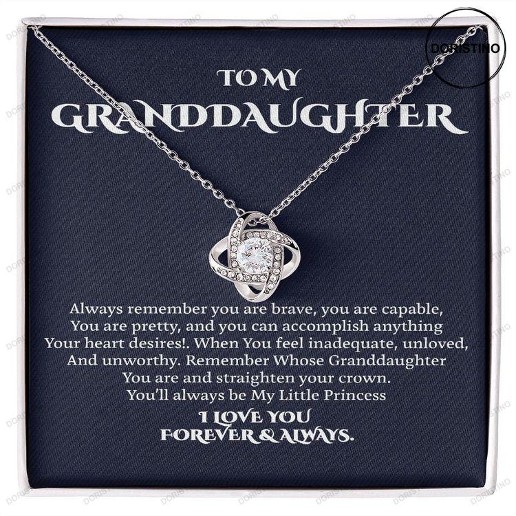 To My Granddaughter Gift From Grandmother Grandma Granddaughter Mother's Day Gift Granddaughter Christmas Gifts Birthday Graduation Doristino Awesome Necklace