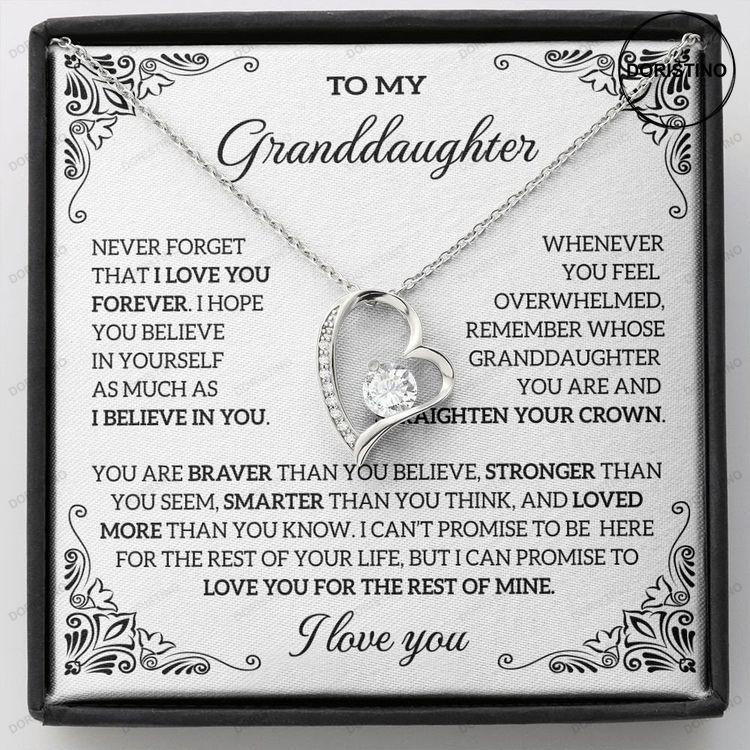 To My Granddaughter Gift From Grandmothergrandma And Granddaughter Necklace Granddaughter Mother's Day Gift Granddaughter Gift Doristino Limited Edition Necklace