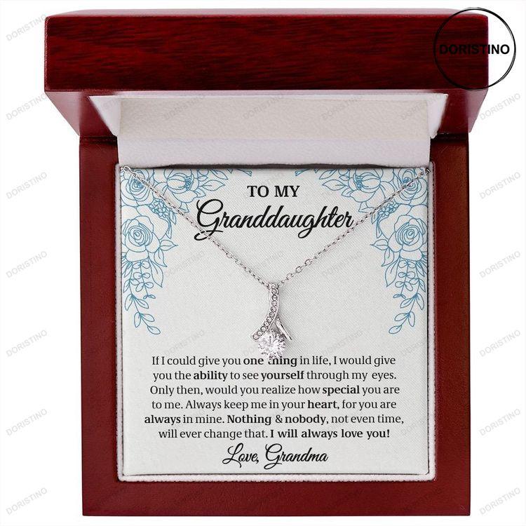 To My Granddaughter Granddaughter Gift Gift From Grandma Alluring Beauty Necklace 14k White Gold Gift Doristino Awesome Necklace