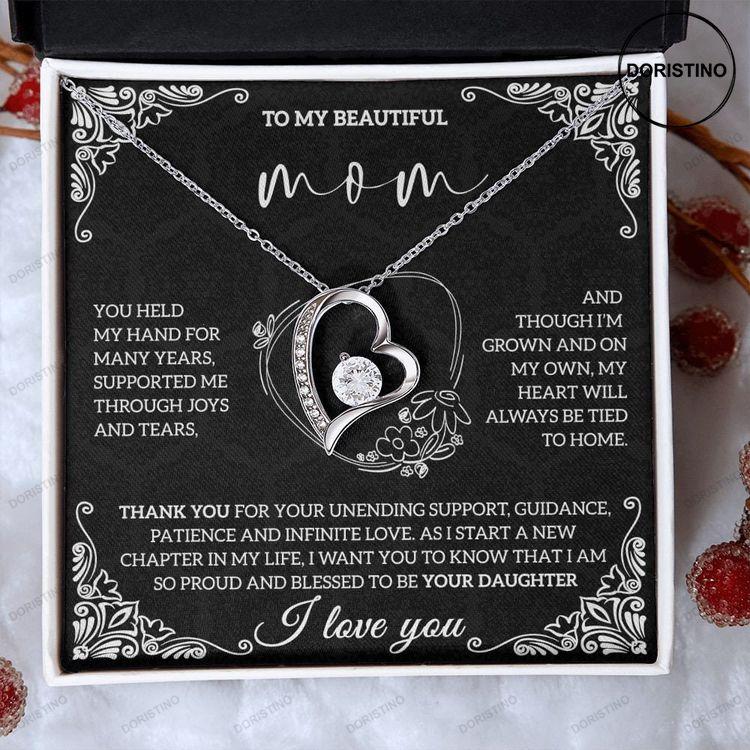 To My Loving Mom Gift For Mom From Daughter Mom Birthday Gift Mom And Daughter Gifts Forever Love Necklace Doristino Awesome Necklace