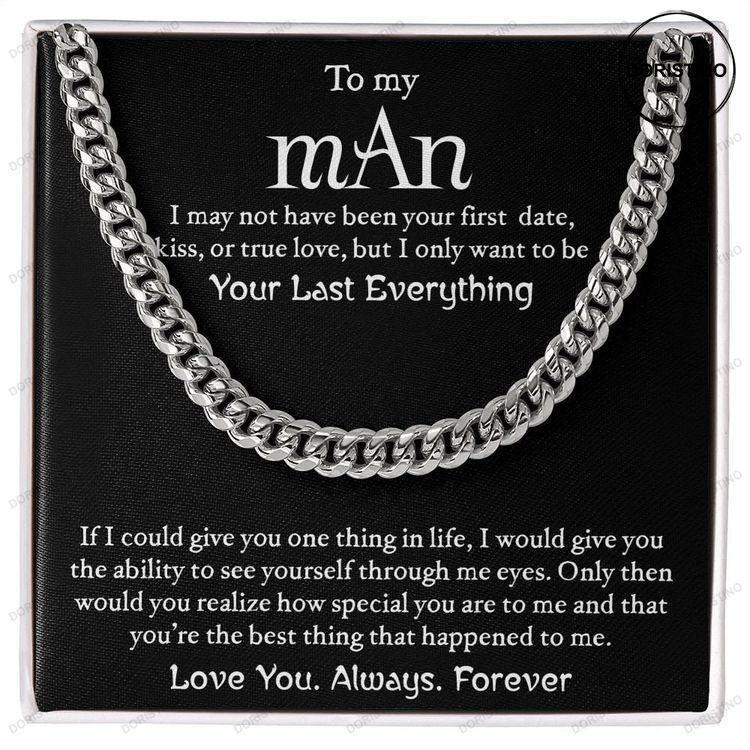 To My Man Gift Cuban Chain Link Necklace Gift Man Jewelry Doristino Limited Edition Necklace