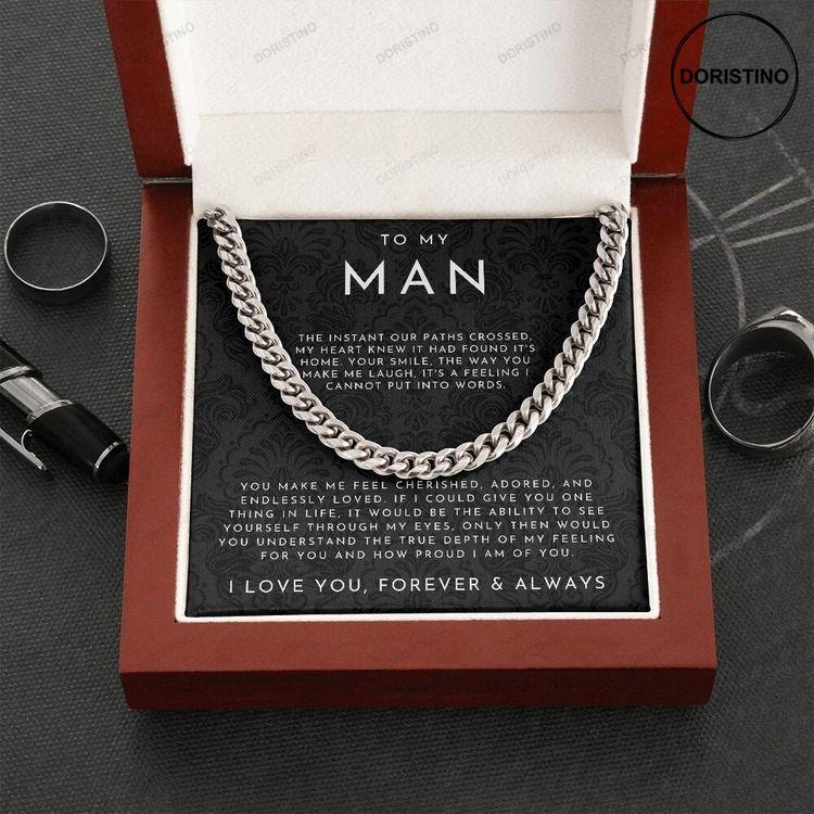 To My Man Necklace Boyfriend Valentines Day Gift Gift For Boyfriend Husband Gift Husband Necklace Boyfriend Necklace Boyfriend Jewelry Doristino Limited Edition Necklace