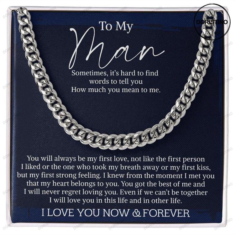To My Man Necklace Meaningful Gift For Him Romantic Gift For Boyfriend Long Distance Small Sentimental Gift For Boyfriend Doristino Limited Edition Necklace