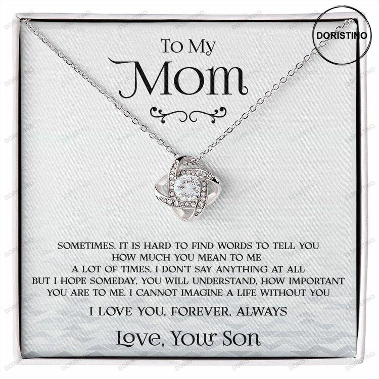 To My Mom Love Knot Necklace Gift For Mother Mother's Day Gift Doristino Awesome Necklace