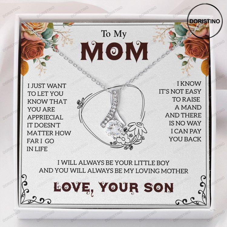 To My Mom Necklace Alluring Love Necklace Mother Gift Gift From Son Doristino Trending Necklace