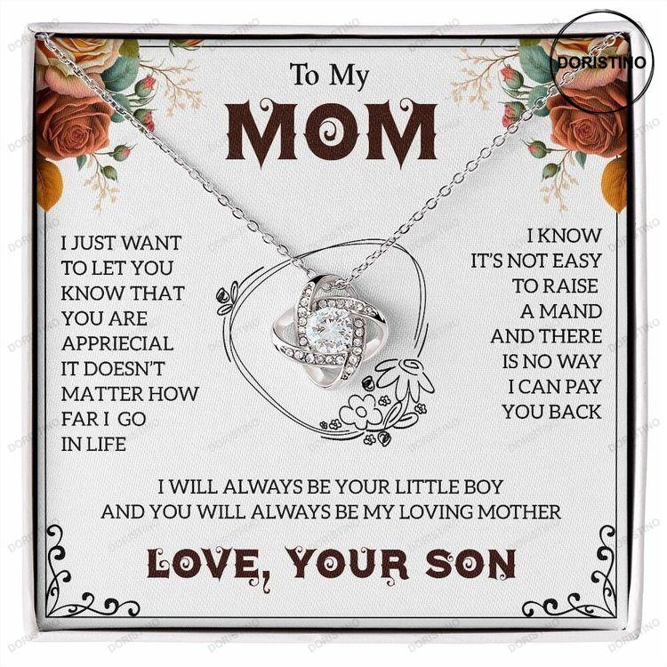 To My Mom Necklace Love Knot Necklace Mother Gift Mother Jewelry Doristino Awesome Necklace