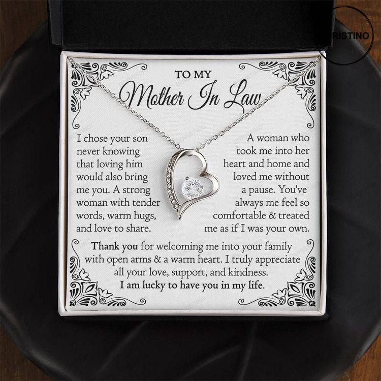 To My Mother In Law Necklace Gift Mother In Law Gifts Mother In Law Necklace Mother In Law Jewelry Heart Necklace Gift Doristino Trending Necklace
